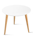 Artiss Round Side Table - White