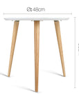 Artiss Round Side Table - White
