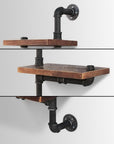 Artiss Display Shelves Bookshelf Pipe Shelf Rustic Industrial Floating Wall Shelves DIY Brackets