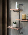Artiss Display Shelves Bookshelf Pipe Shelf Rustic Industrial Floating Wall Shelves DIY Brackets