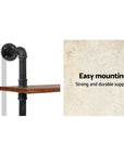 Artiss Display Wall Shelves Industrial DIY Pipe Shelf Brackets Rustic Bookshelf