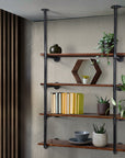 Artiss Wall Display Shelves Industrial Bookshelf DIY Pipe Shelf Rustic Brackets