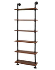 Artiss Rustic Wall Shelves Display Bookshelf Industrial DIY Pipe Shelf Brackets