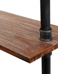 Artiss Rustic Wall Shelves Display Bookshelf Industrial DIY Pipe Shelf Brackets