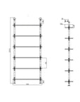 Artiss Wall Shelves Display Bookshelf Rustic Vintage DIY Pipe Shelf Brackets