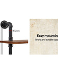 Artiss Wall Shelves Display Bookshelf Rustic Vintage DIY Pipe Shelf Brackets