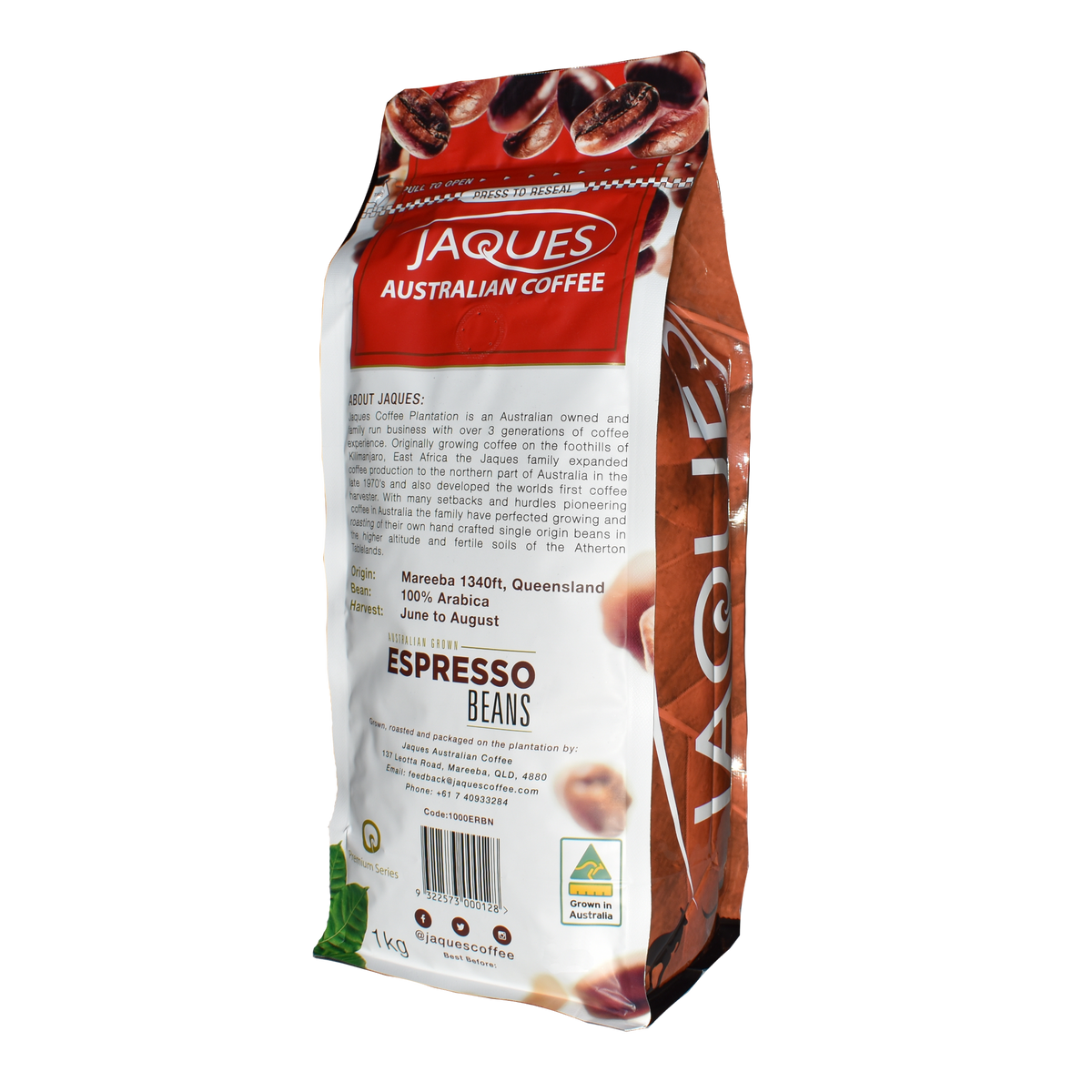 Jaques 1Kg Espresso Roast - Whole Beans