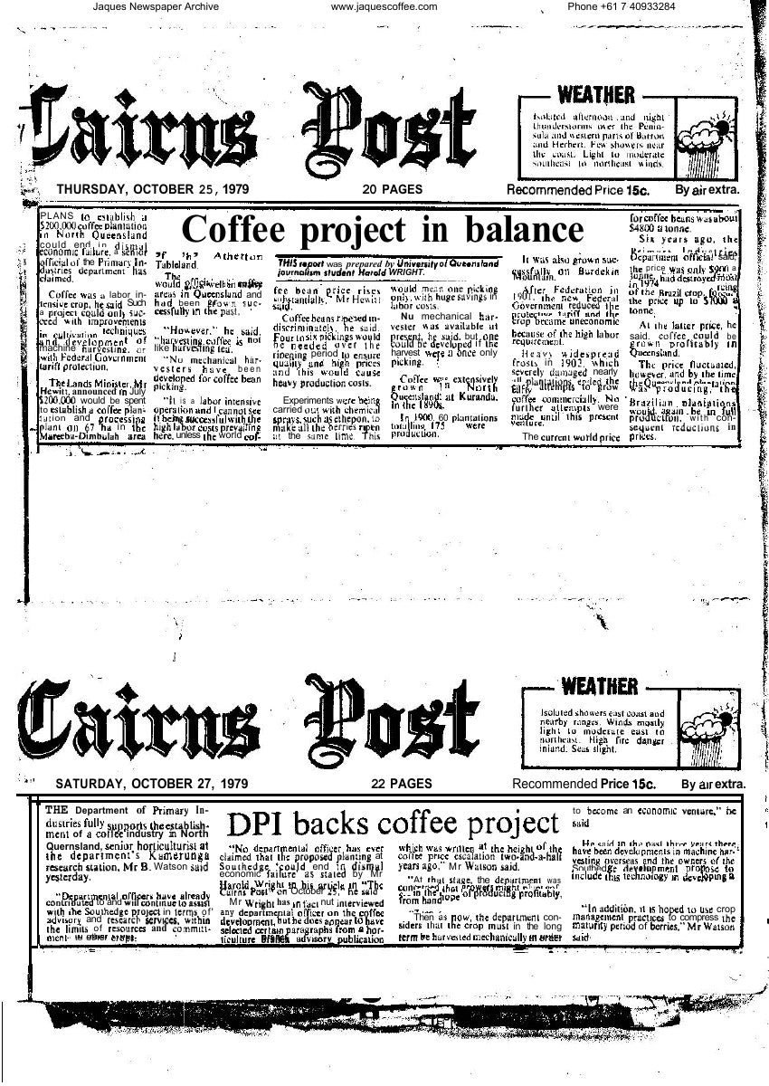 Coffee Project in Balance and DPI backs coffee project