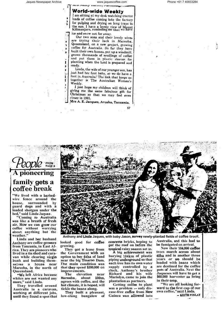 World-wide Weekly and A pioneering family gets a coffee break