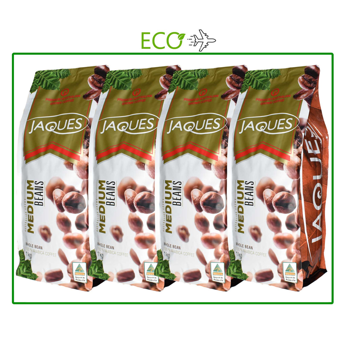 4 x 1Kg Jaques Coffee Medium Roast - Beans