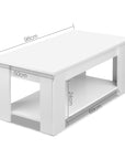 Artiss Lift Up Top Mechanical Coffee Table - White