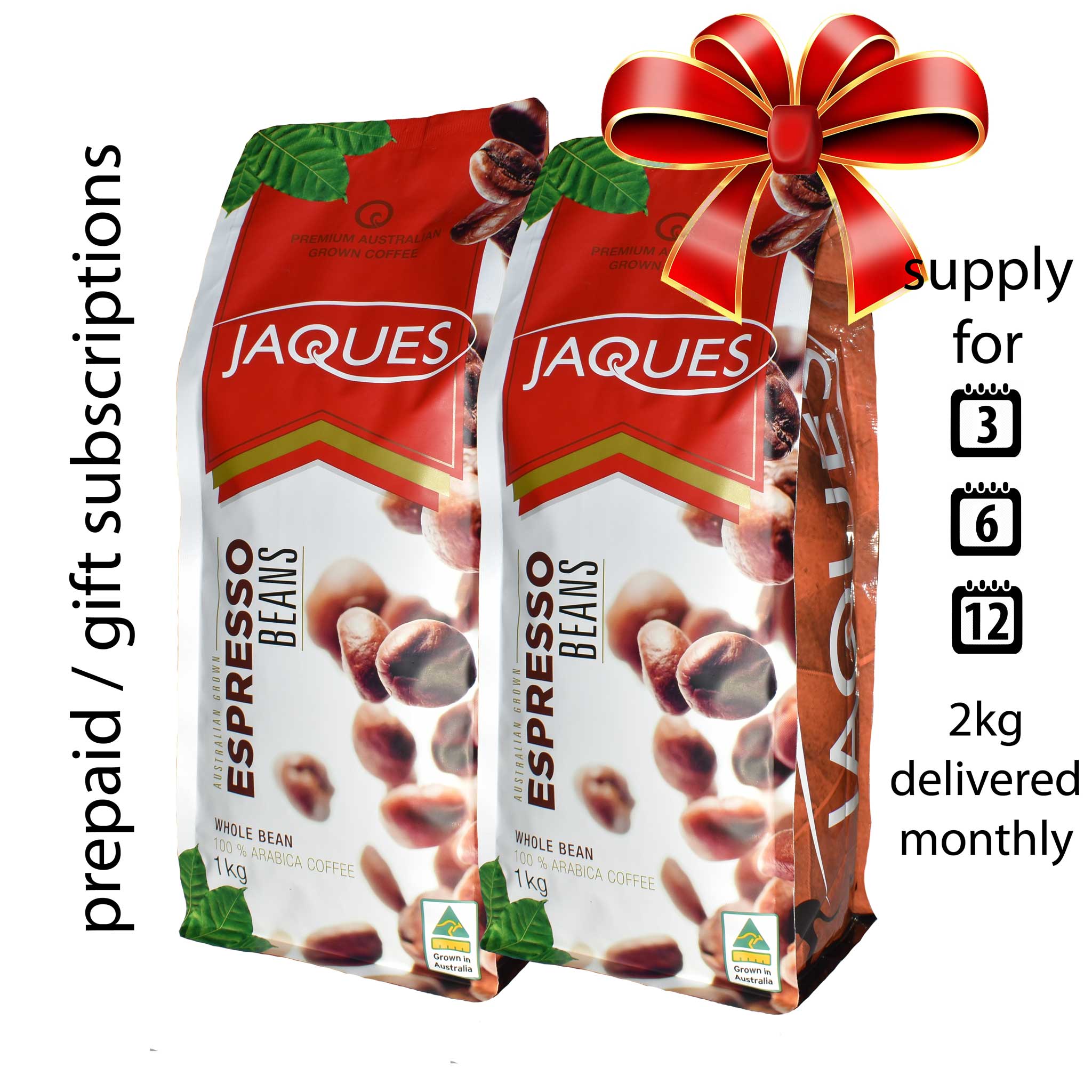 Prepaid Coffee Subscription 2Kg (every month) – Jaques Australian Coffee